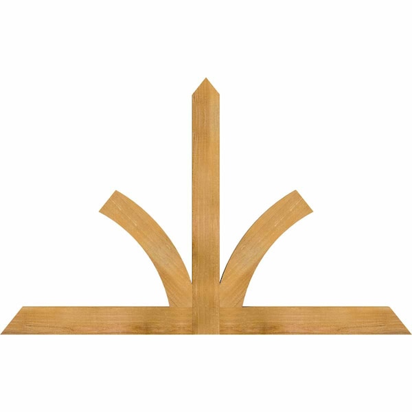Ekena Millwork Richland Rough Sawn Timber Gable Bracket, Western Red Cedar, 60"W x 38"H x 2"D x 4"F, 15/12 Pitch GBW060X38X0204RIC00RWR - main